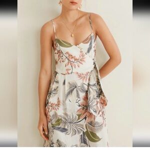 Beautiful mango MNG linen tropical dress S